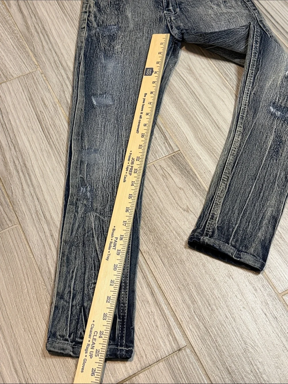 Kids Black Washed Slim Fit Jeans